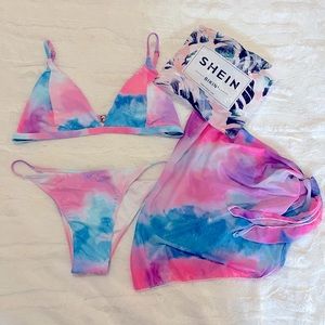 SHEIN Tie-Dye Bikini w Wrap
